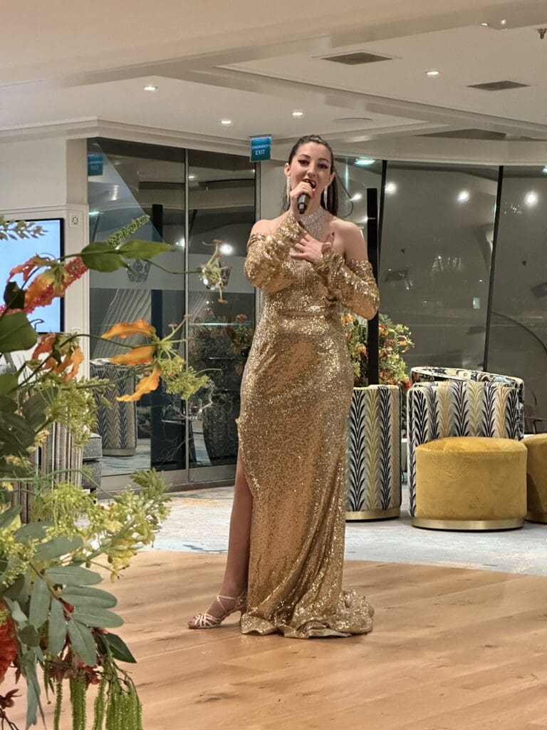 Evening entertainment on Seine River cruise with Amawaterways