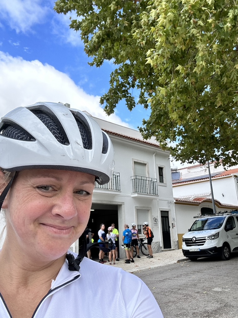 E bike and smiling